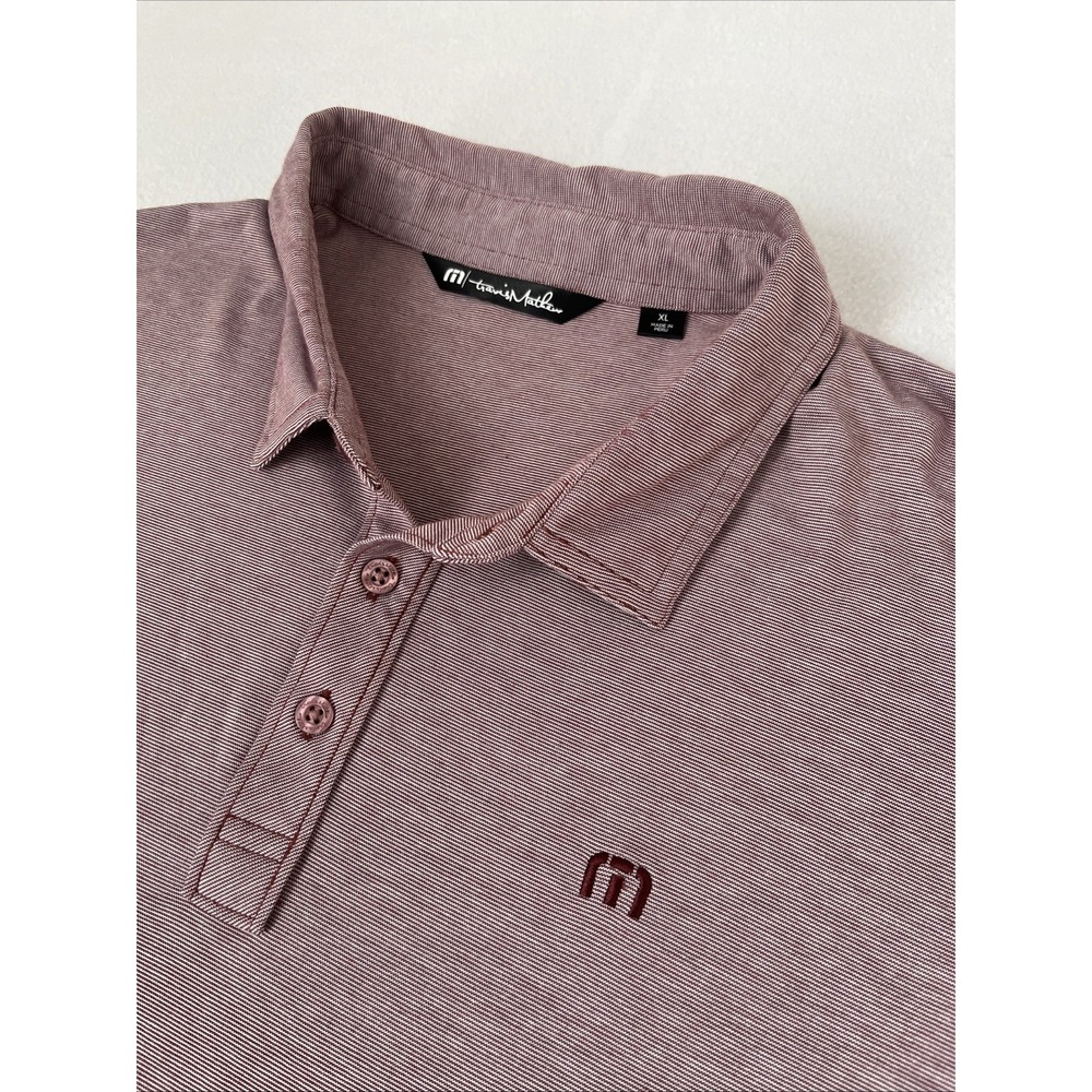 Travis Mathew Zinna Golf Polo Heather Cardinal Red Mens XL